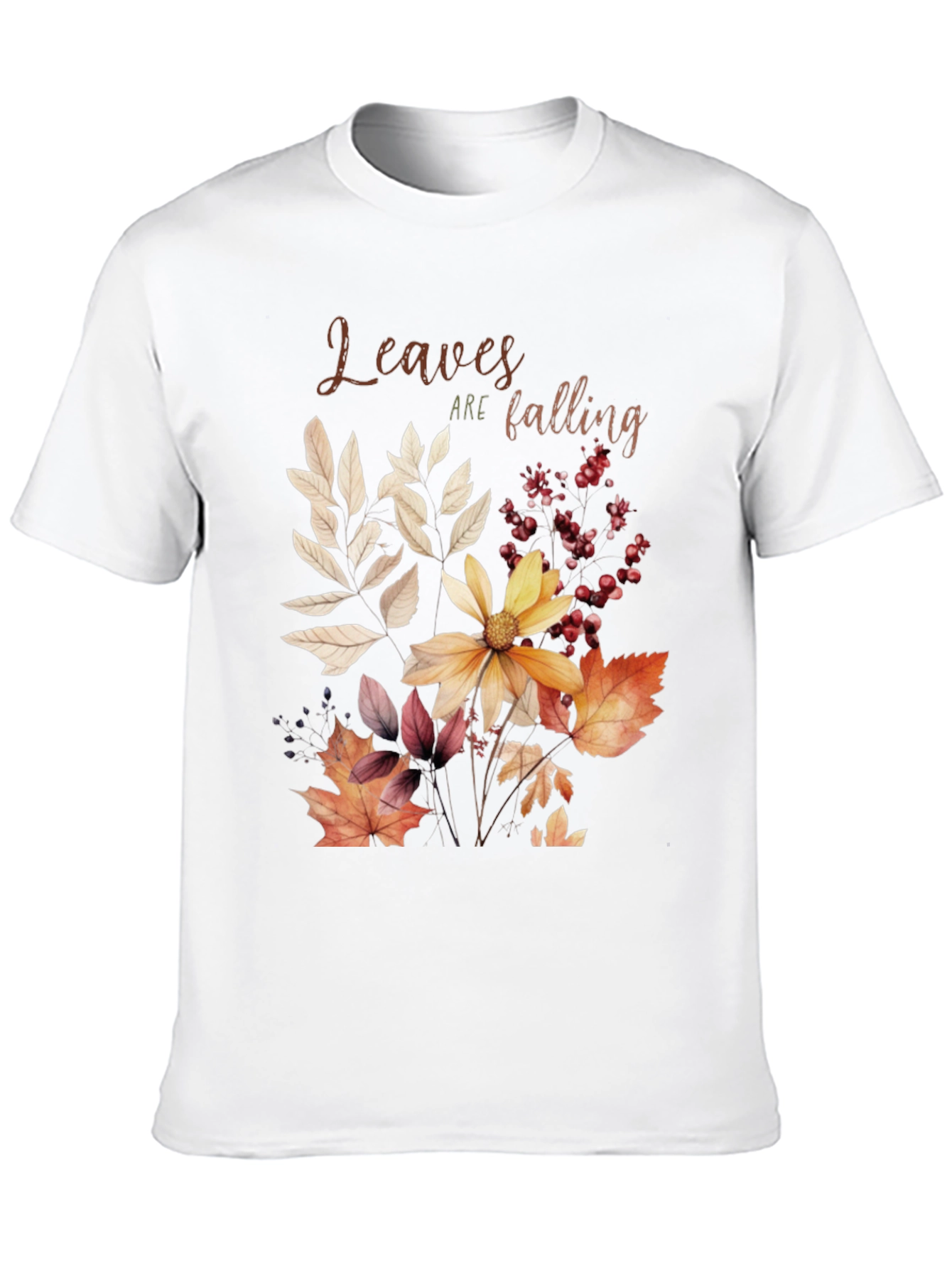 Autumn Leaves Graphic Tee - Fall Season T-Shirt