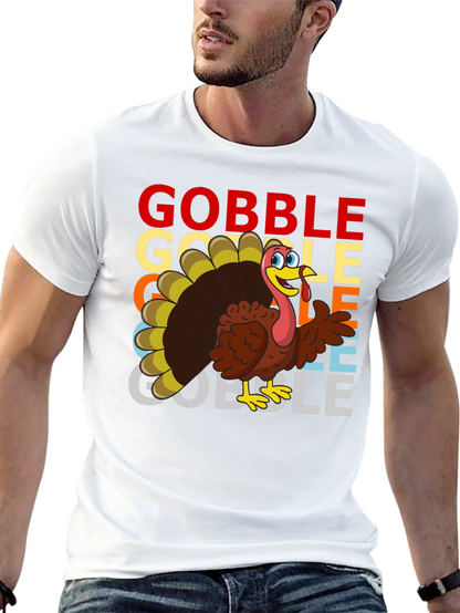Gobble Turkey Graphic T-Shirt