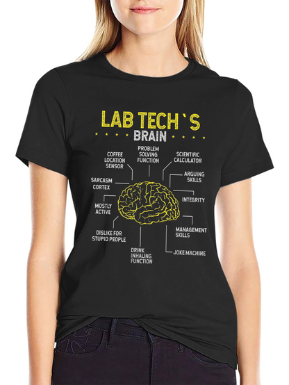 Lab Techs Brain Anatomy Funny T-Shirt