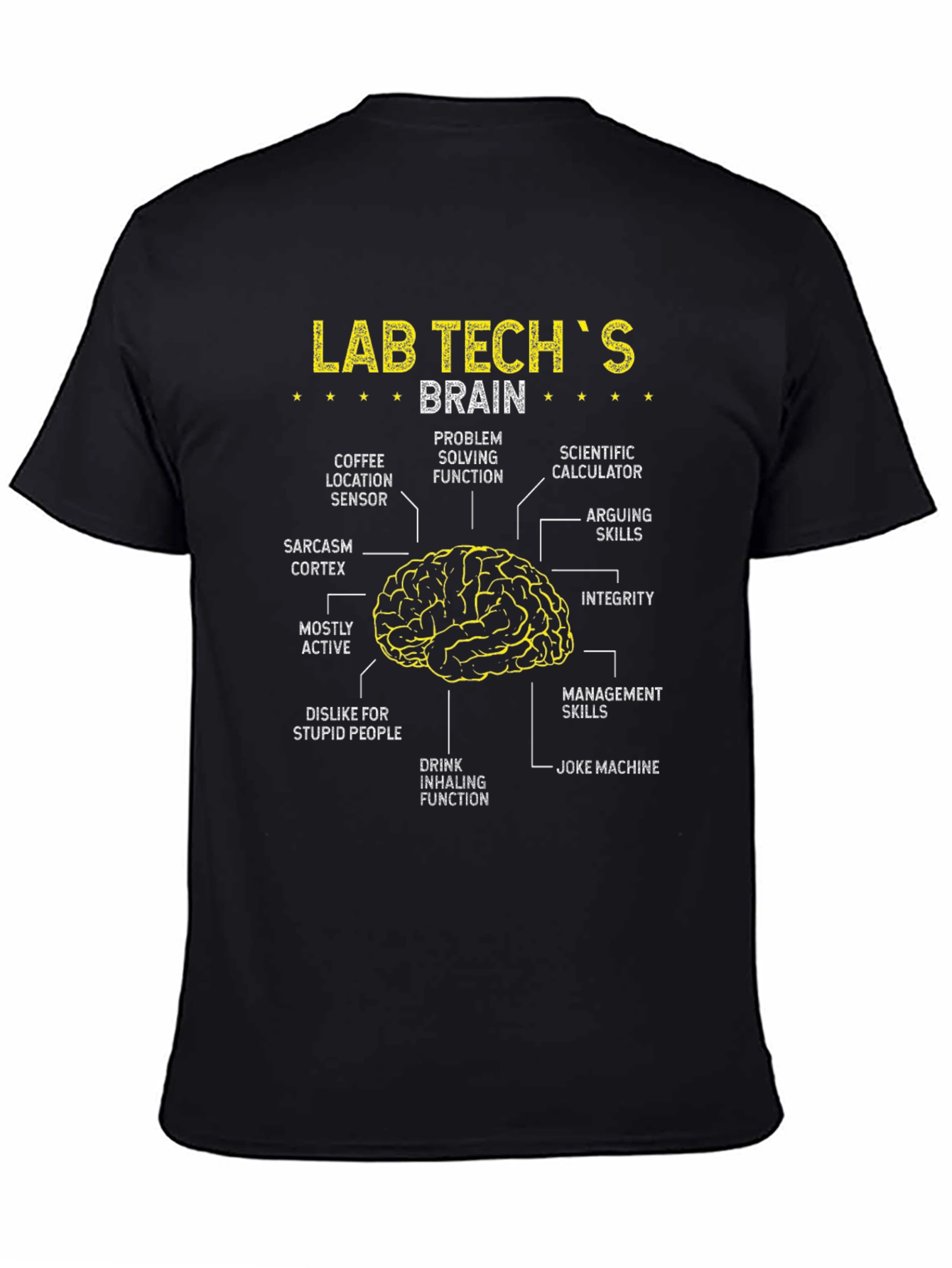 Lab Techs Brain Anatomy Funny T-Shirt