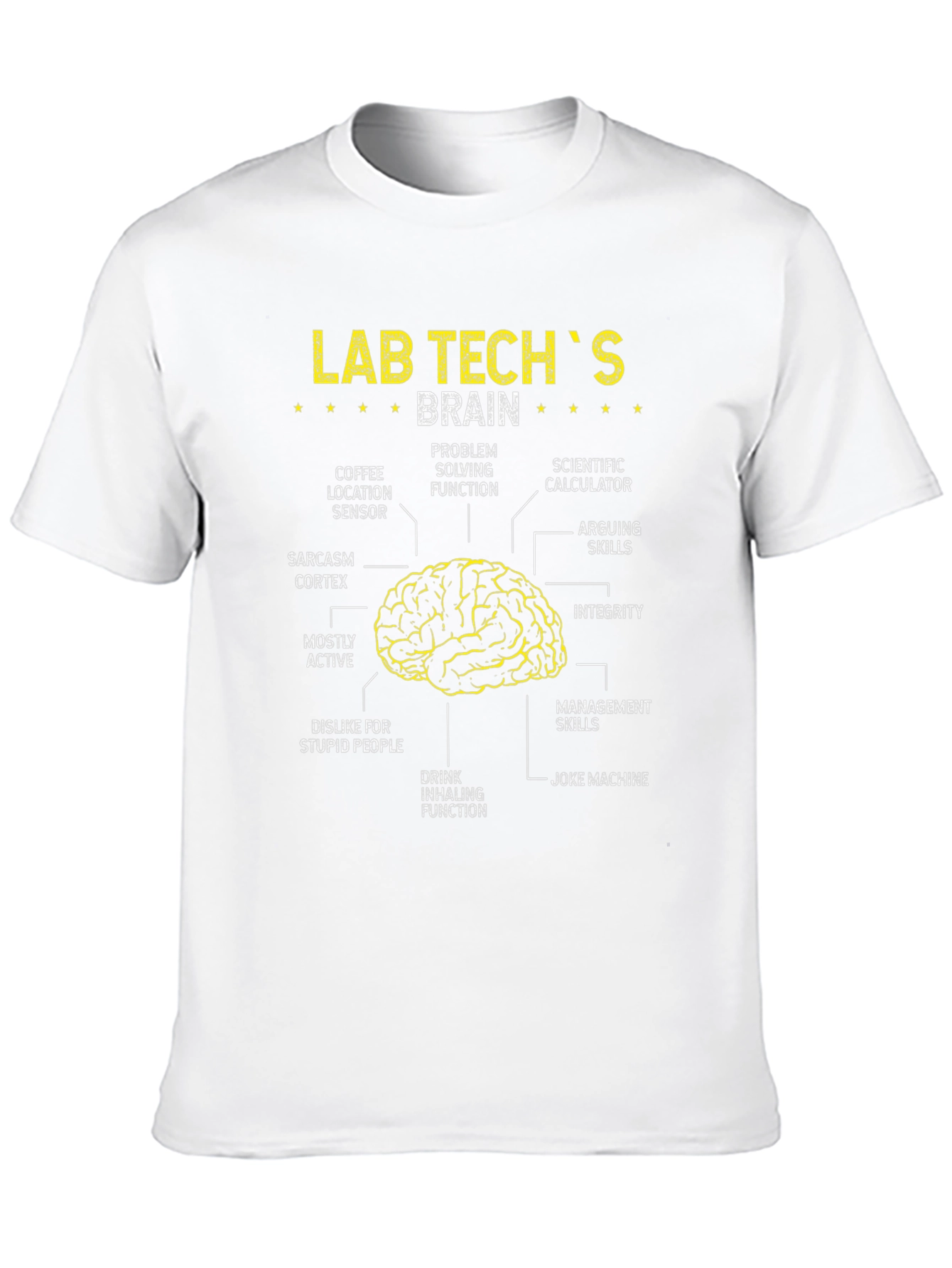 Lab Techs Brain Anatomy Funny T-Shirt