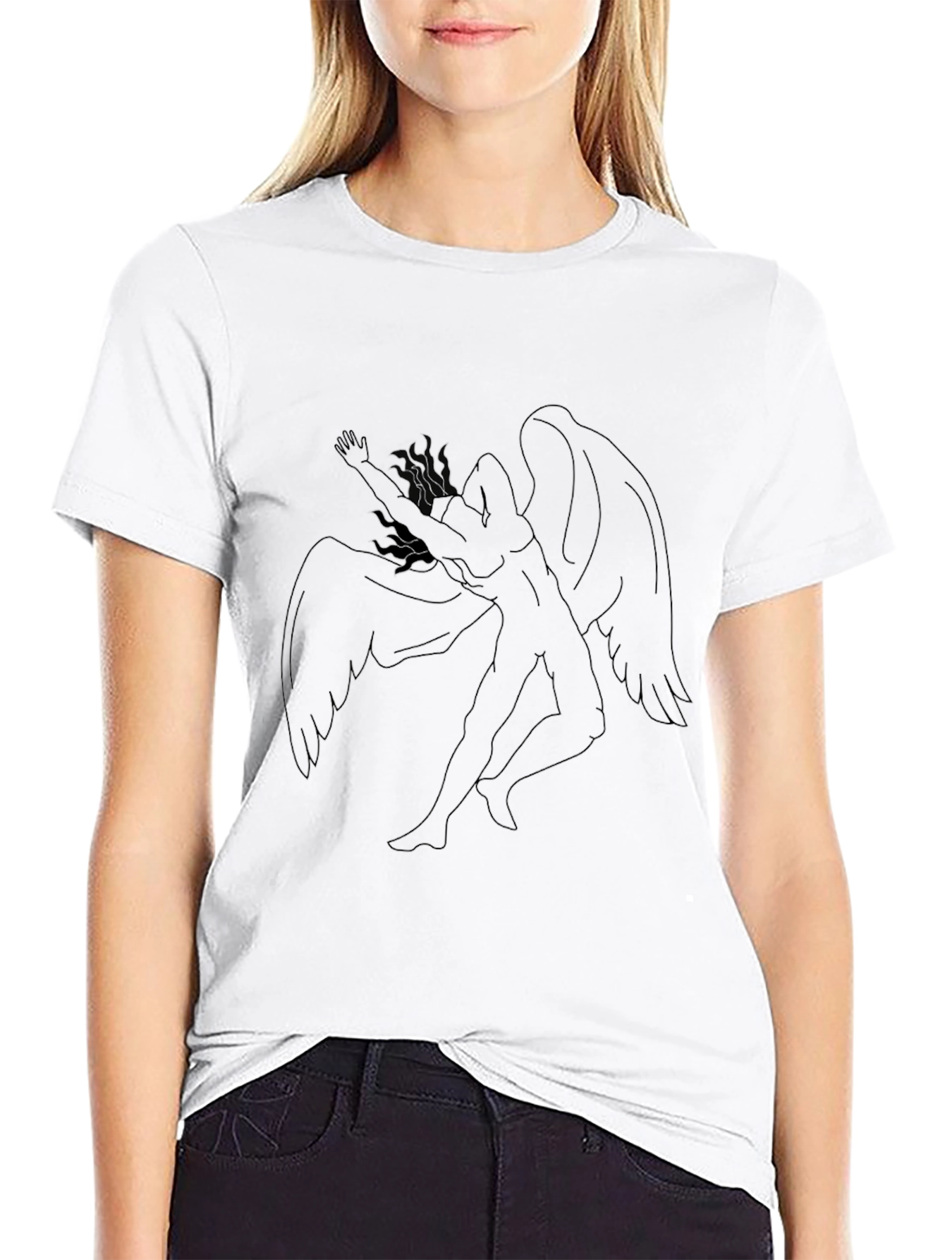 Winged Figure Black T-Shirt