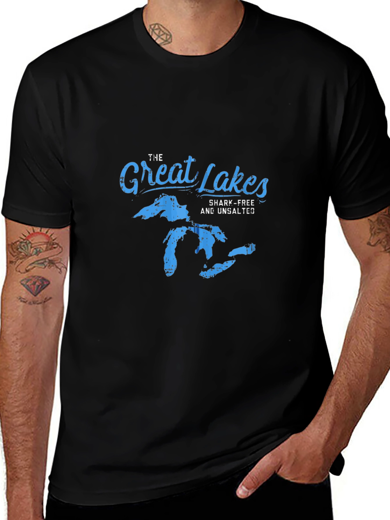 Great Lakes T-Shirt - Shark-Free & Unsalted