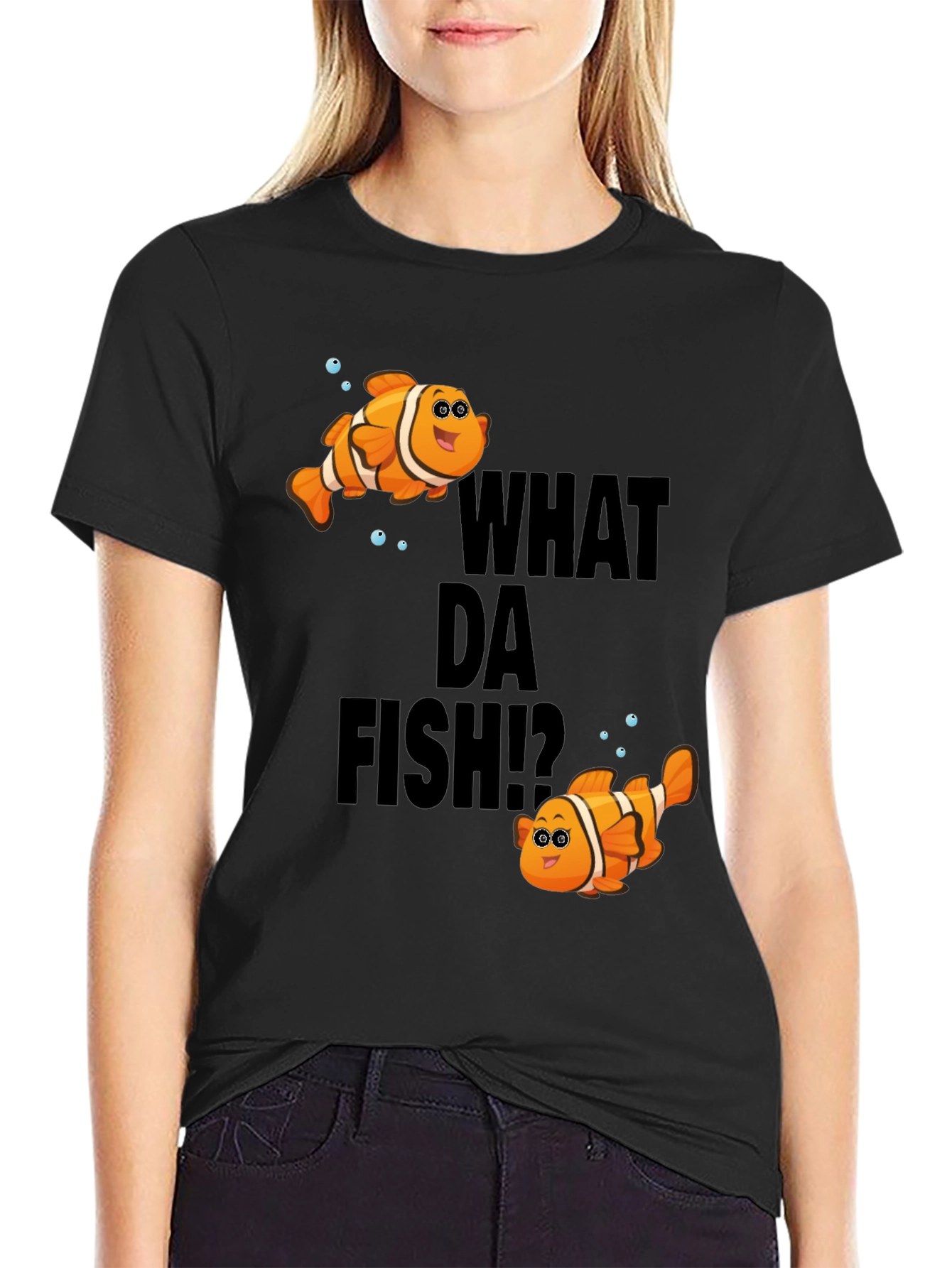 What Da Fish T-Shirt - Novelty Clownfish Graphic Tee