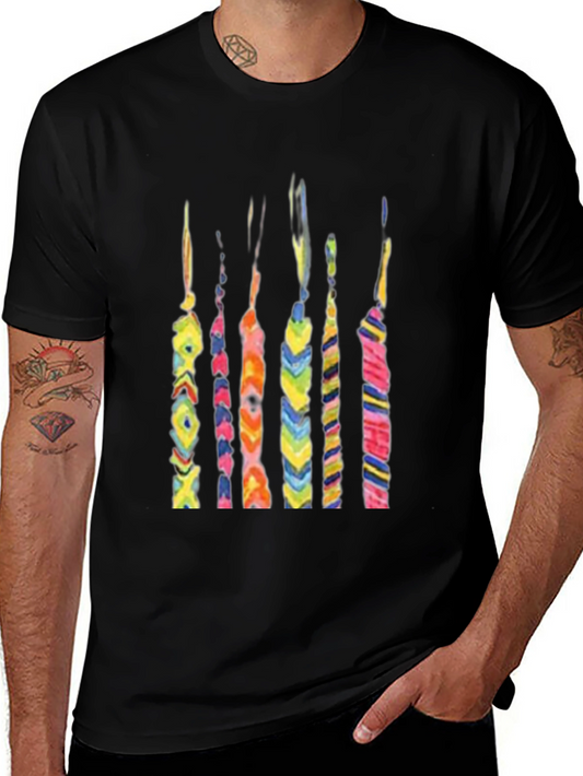 Abstract Colorful Friendship Bracelet Design T-Shirt