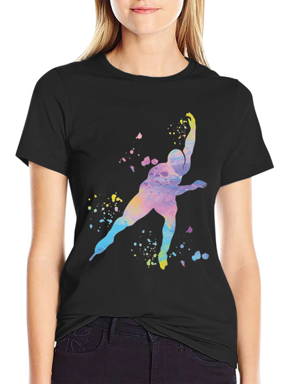 Watercolor Skater Graphic T-Shirt