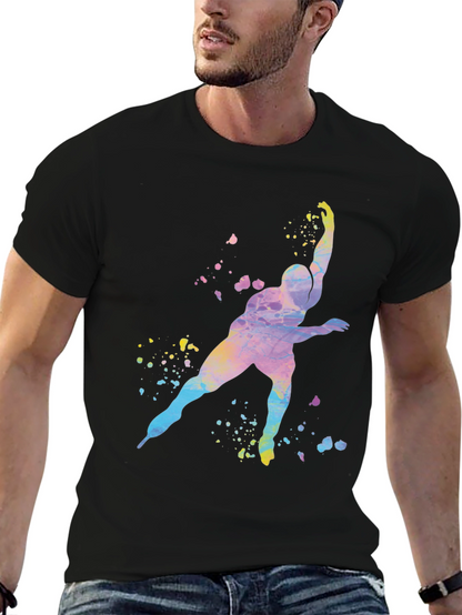 Watercolor Skater Graphic T-Shirt