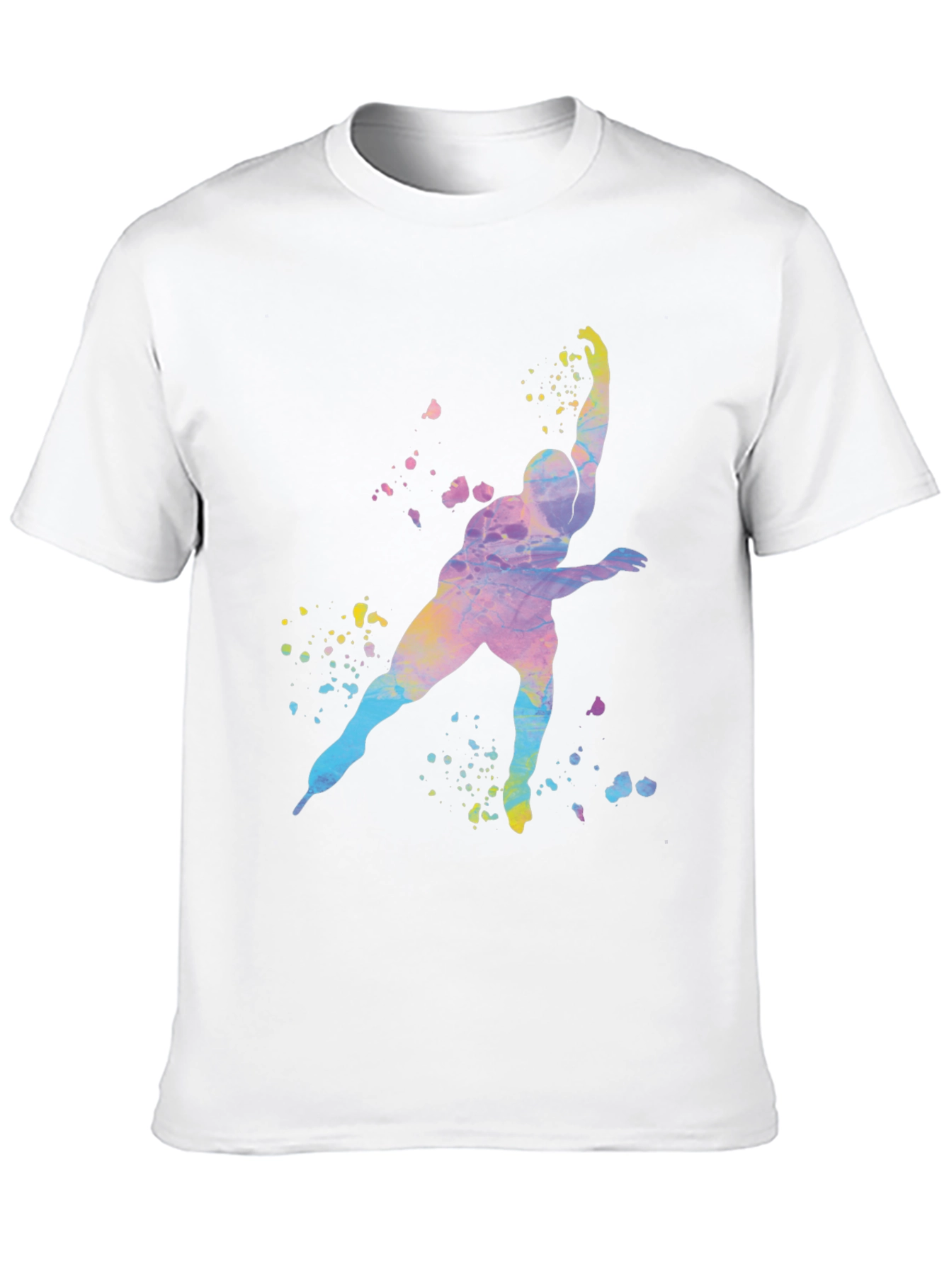 Watercolor Skater Graphic T-Shirt
