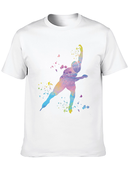 Watercolor Skater Graphic T-Shirt
