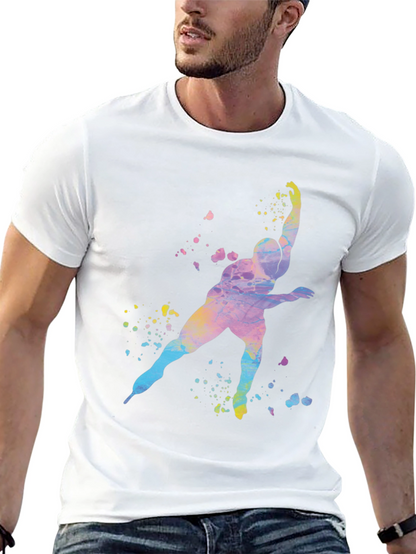 Watercolor Skater Graphic T-Shirt