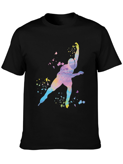 Watercolor Skater Graphic T-Shirt
