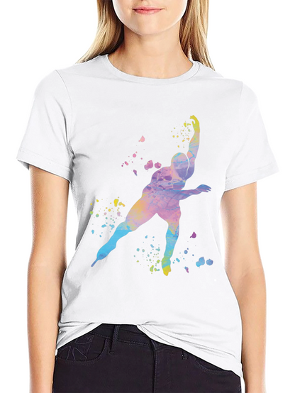 Watercolor Skater Graphic T-Shirt