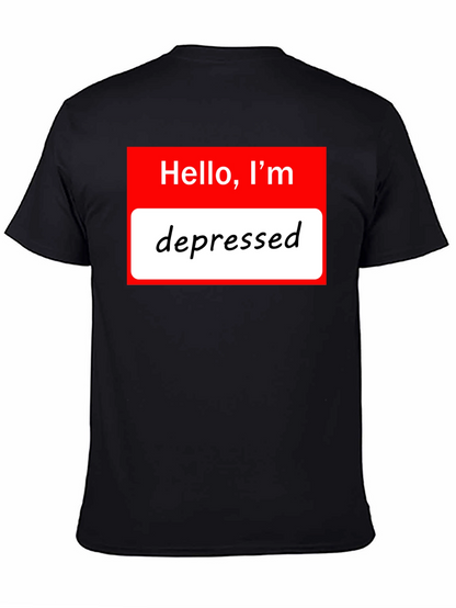 Depressed Intro T-Shirt: Funny Novelty Tee