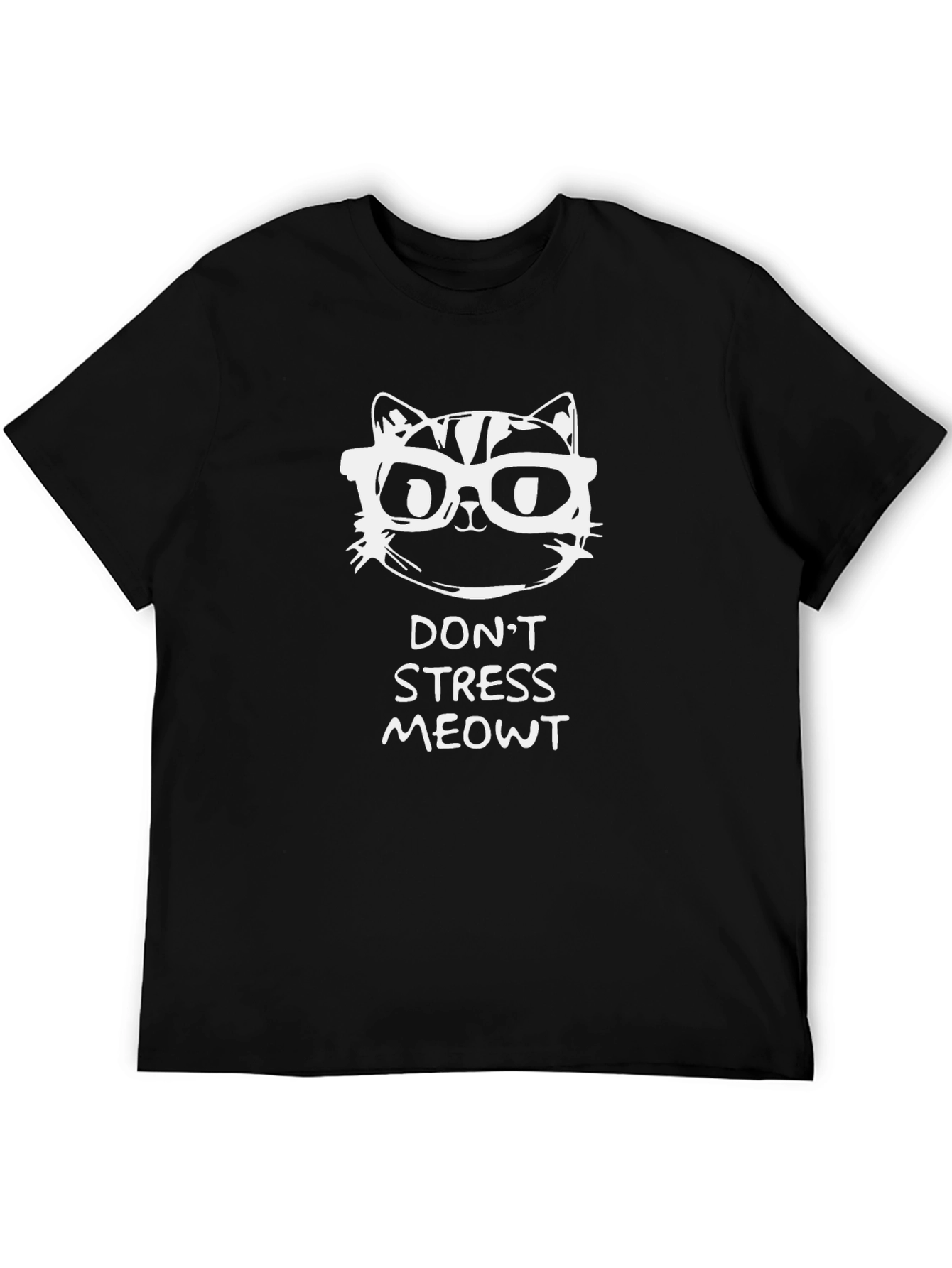 Dont Stress Meowt Black Graphic Tee