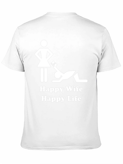 Happy Wife Happy Life Graphic T-Shirt