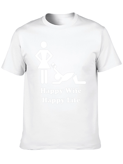 Happy Wife Happy Life Graphic T-Shirt
