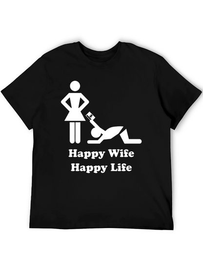 Happy Wife Happy Life Graphic T-Shirt