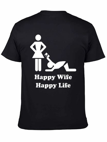 Happy Wife Happy Life Graphic T-Shirt