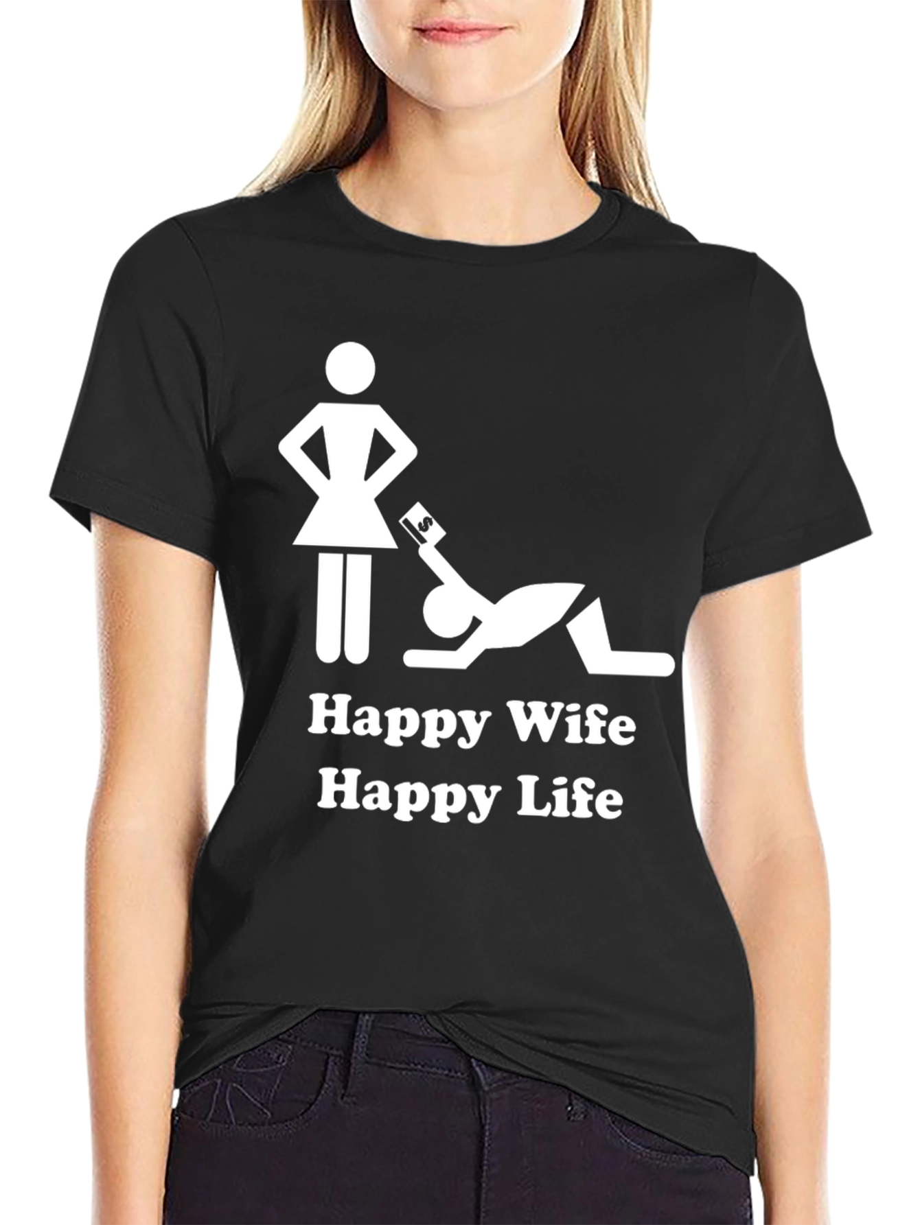 Happy Wife Happy Life Graphic T-Shirt
