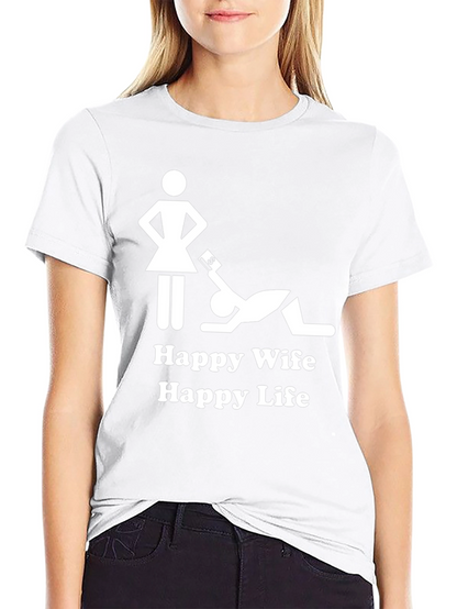 Happy Wife Happy Life Graphic T-Shirt