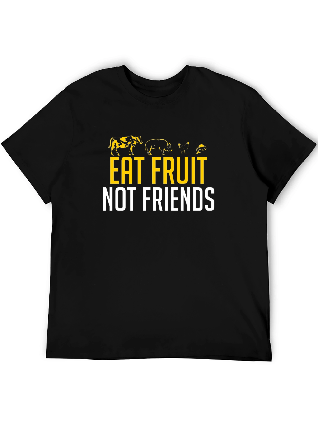 Eat Fruit Not Friends Vegan Graphic Tee