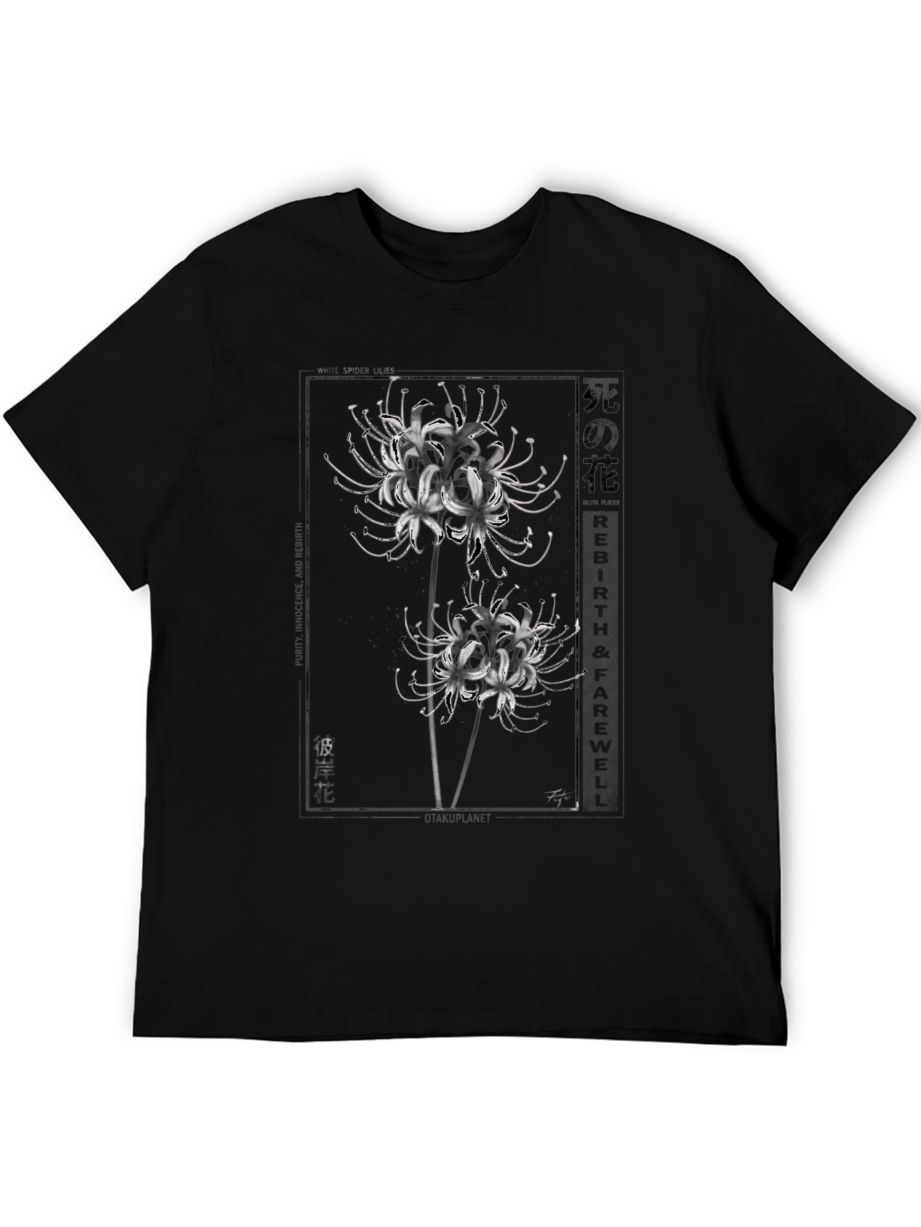 Floral Graphic T-Shirt - Black