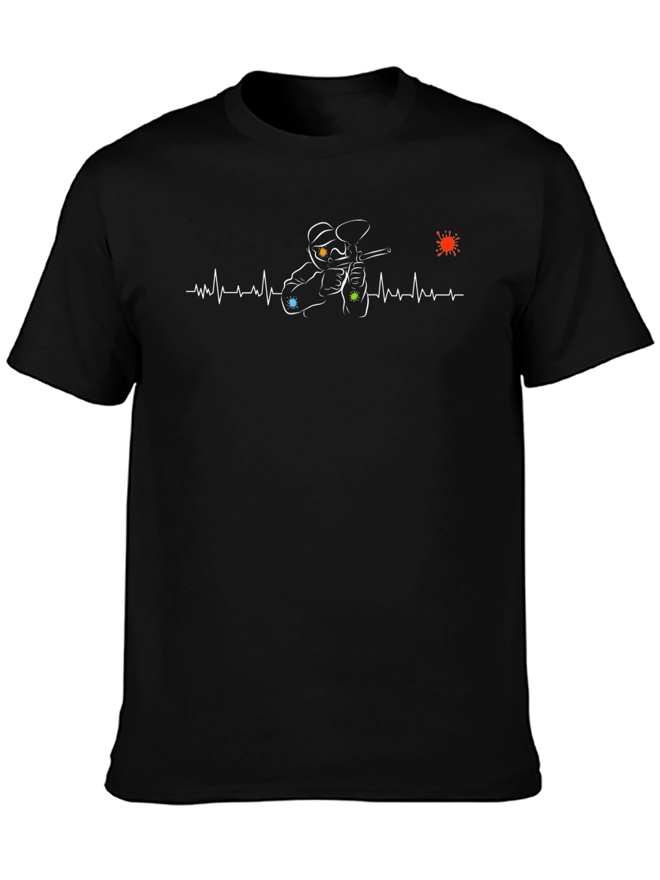 Paintball Heartbeat Graphic T-Shirt