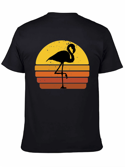 Retro Flamingo Sunset Graphic Tee