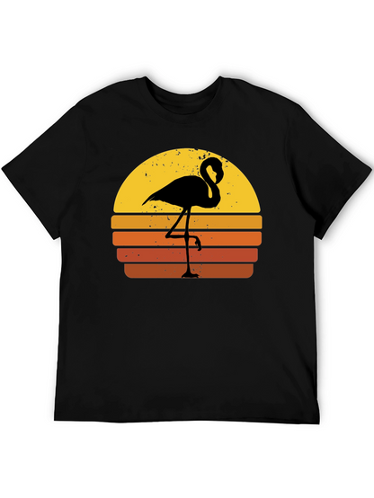 Retro Flamingo Sunset Graphic Tee