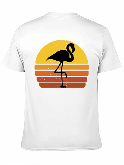 Retro Flamingo Sunset Graphic Tee