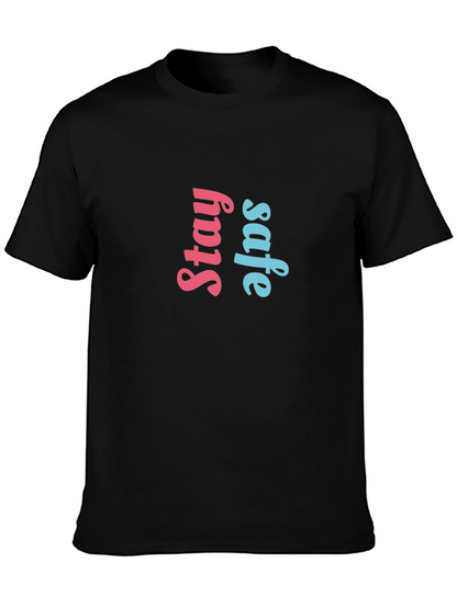 Stay Safe Graphic Tee - Black