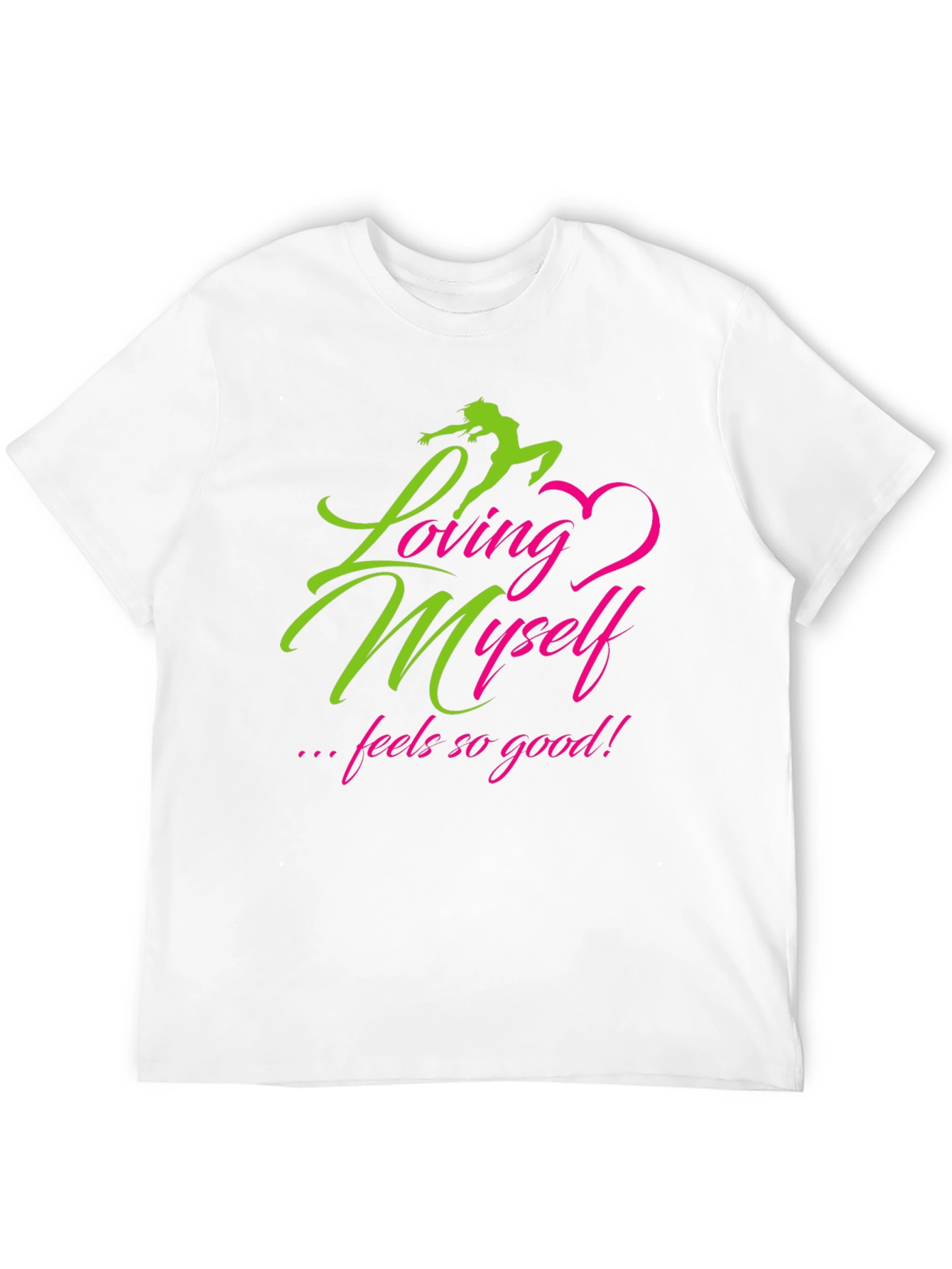 Loving Myself Graphic Tee - Inspirational Black T-Shirt