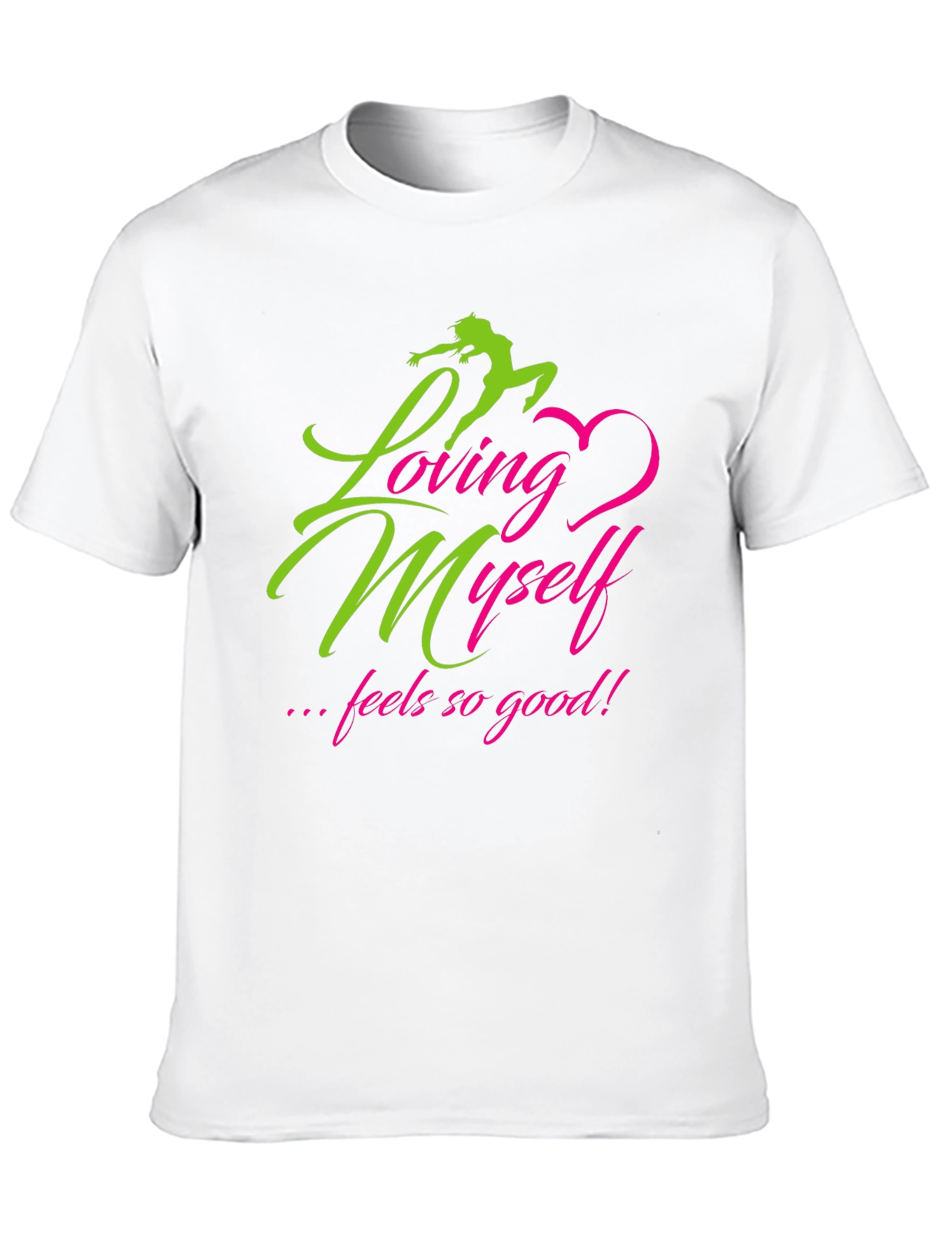Loving Myself Graphic Tee - Inspirational Black T-Shirt