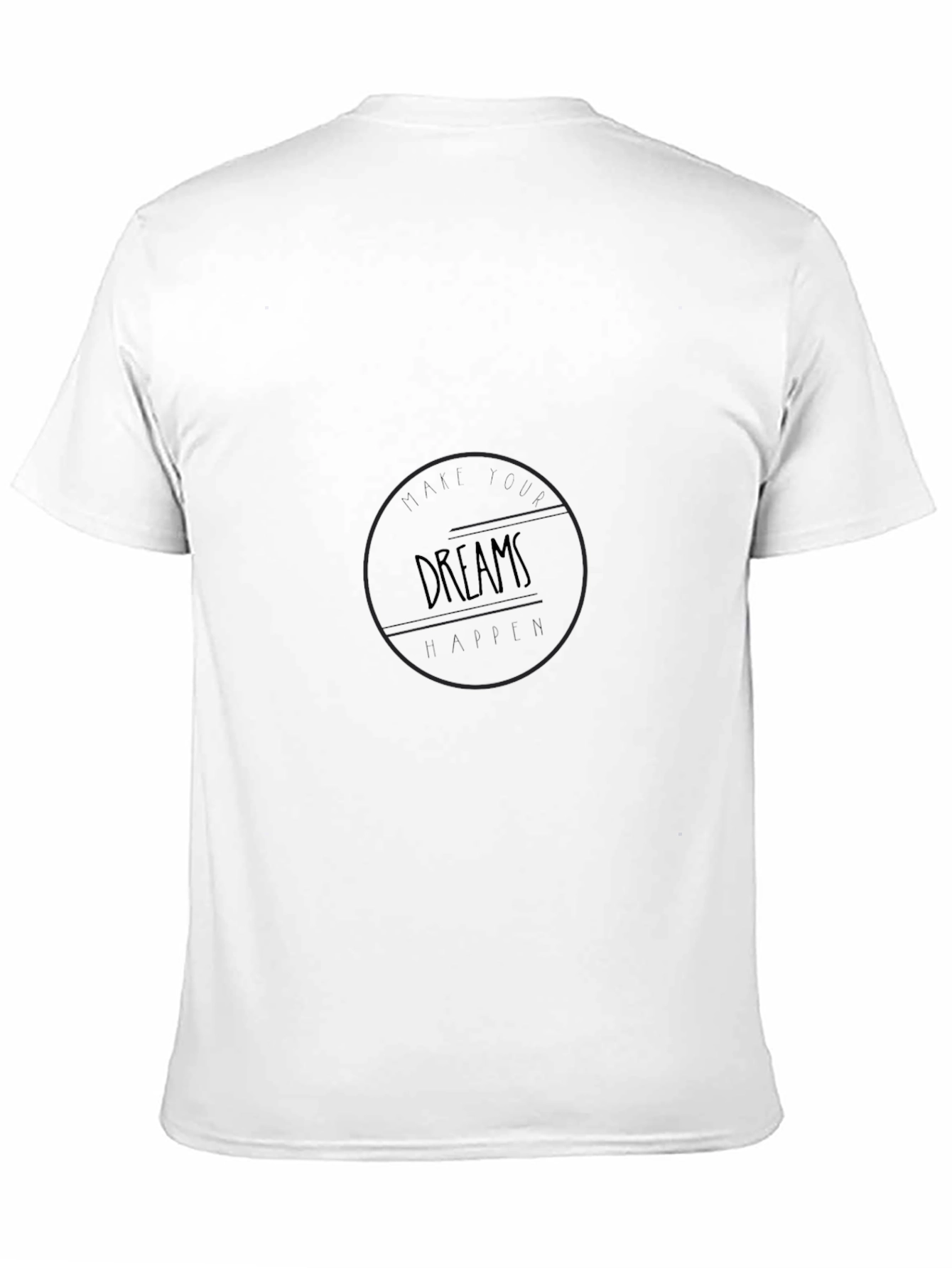 Motivational Black T-Shirt: Make Your Dreams Happen