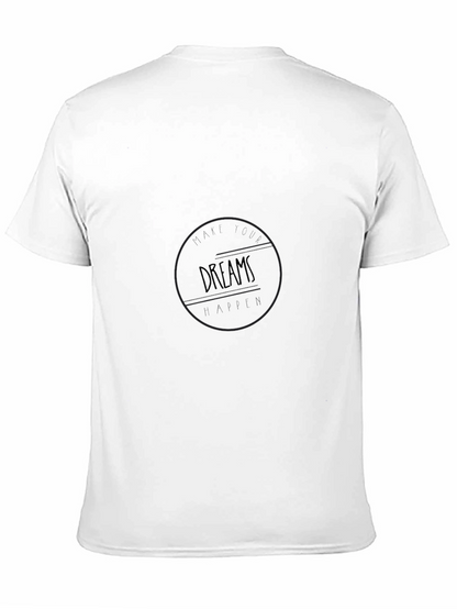 Motivational Black T-Shirt: Make Your Dreams Happen