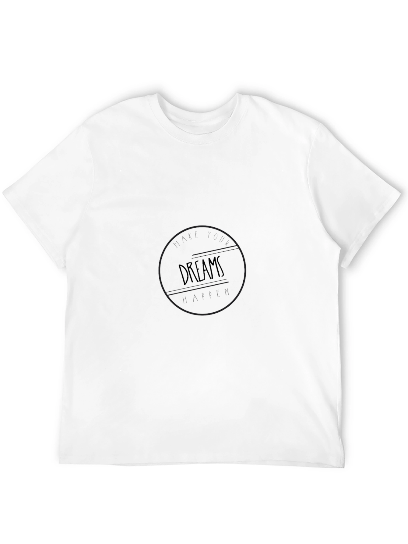 Motivational Black T-Shirt: Make Your Dreams Happen