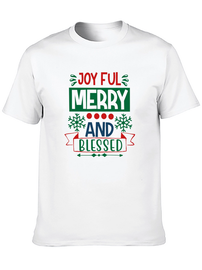 Joyful Merry and Blessed Black T-Shirt