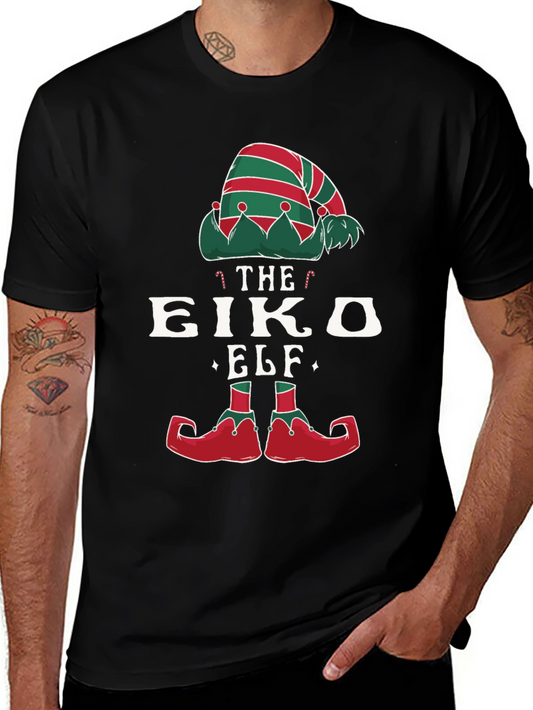 Novelty Christmas Elf T-Shirt Holiday Party Wear
