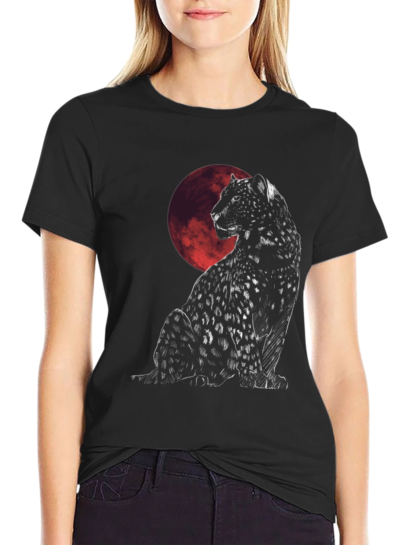 Black Panther Moon Graphic T-Shirt