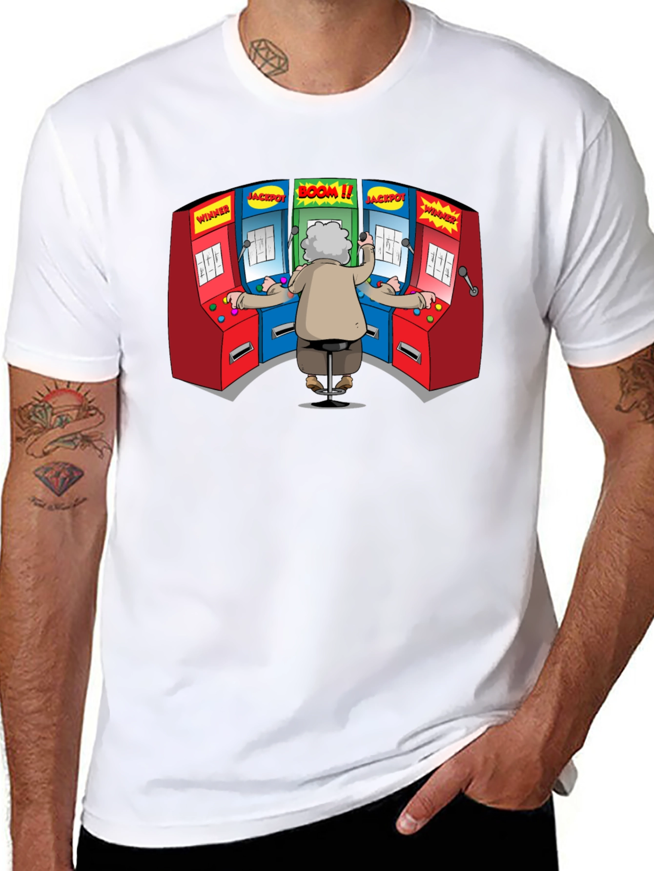 Old Gamer T-Shirt - Jackpot Design