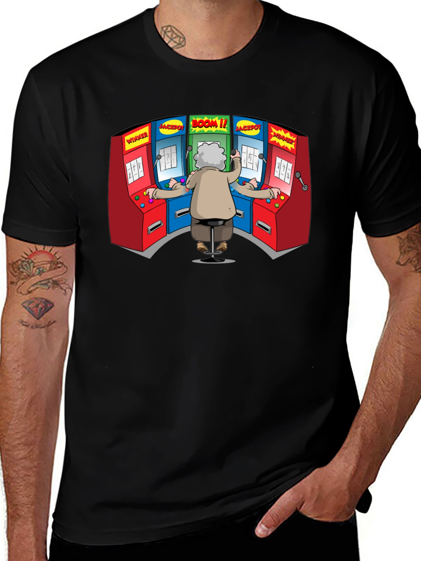 Old Gamer T-Shirt - Jackpot Design