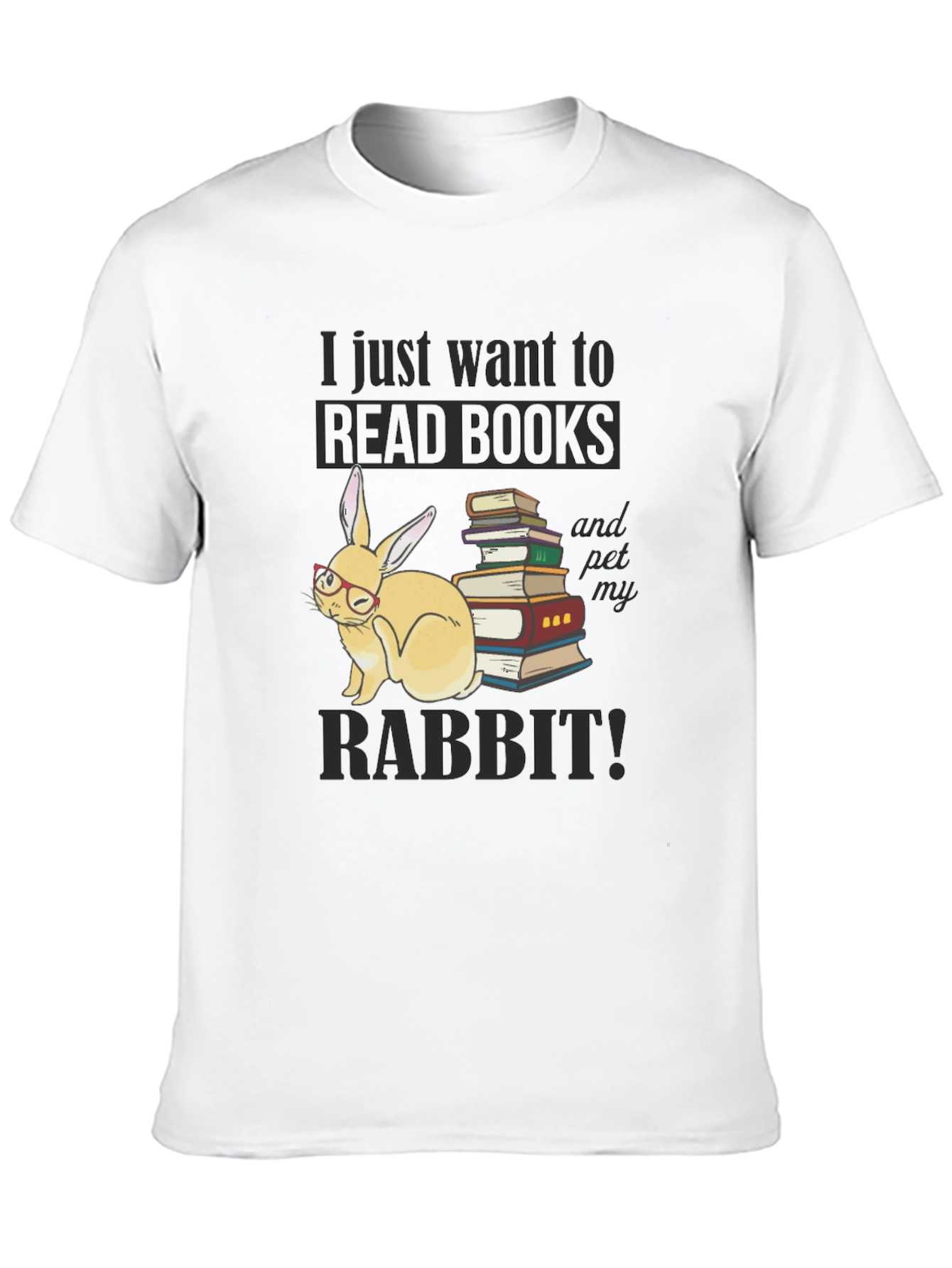 Read Books & Pet Rabbit T-Shirt