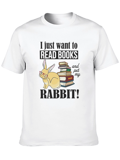 Read Books & Pet Rabbit T-Shirt