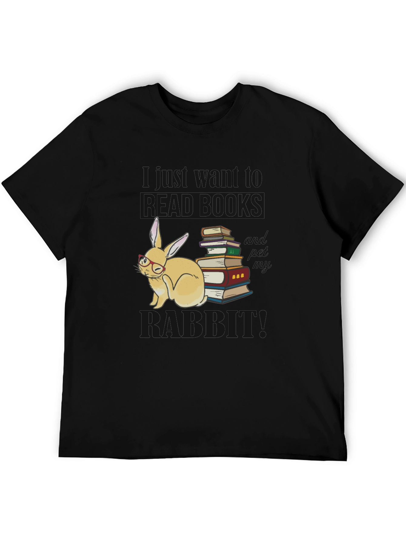 Read Books & Pet Rabbit T-Shirt