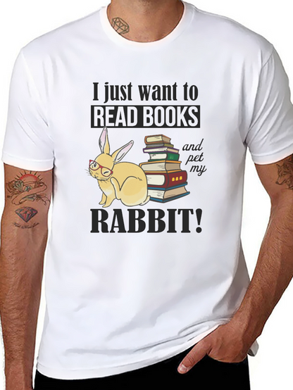 Read Books & Pet Rabbit T-Shirt