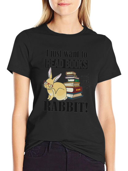 Read Books & Pet Rabbit T-Shirt