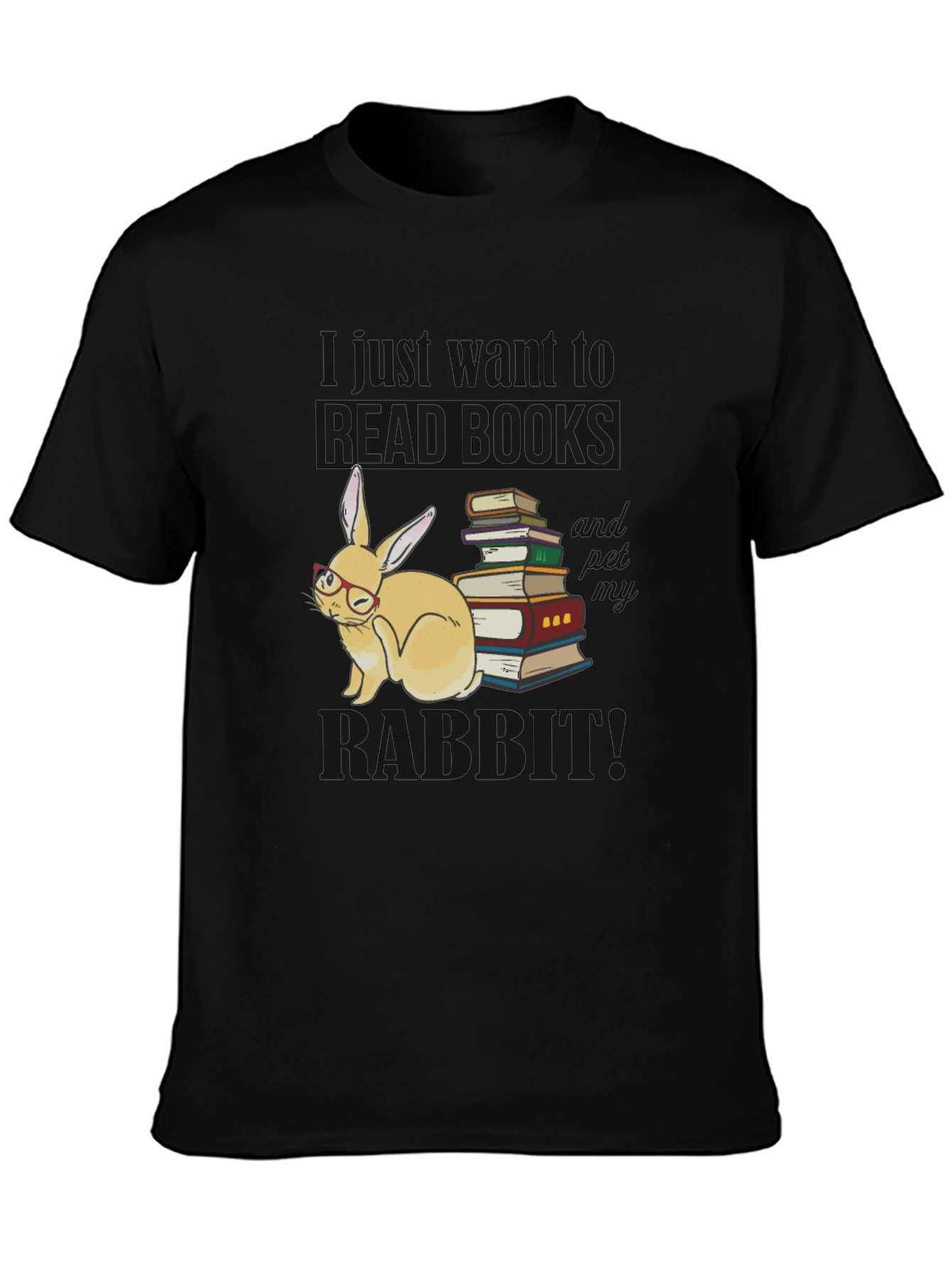 Read Books & Pet Rabbit T-Shirt
