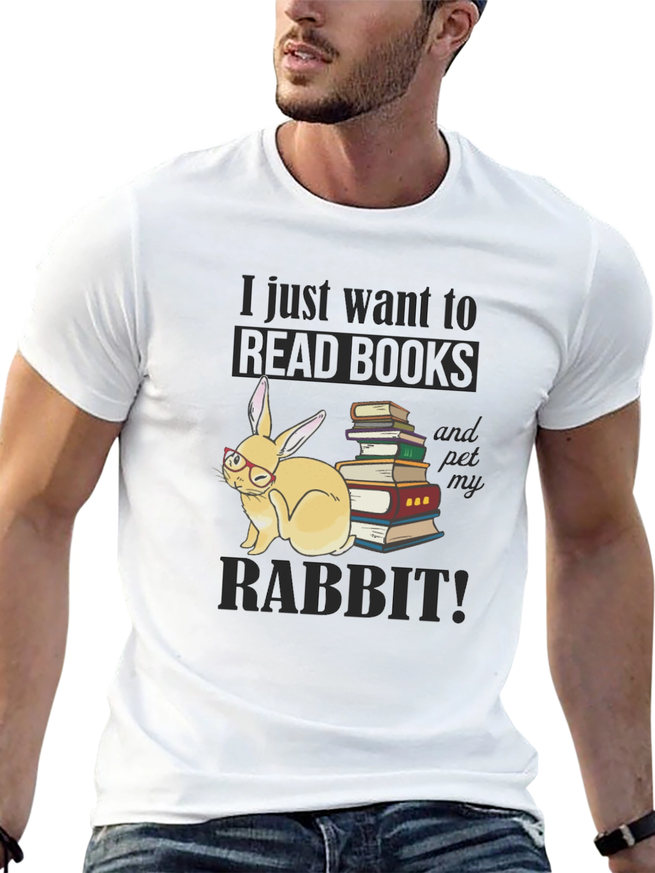 Read Books & Pet Rabbit T-Shirt