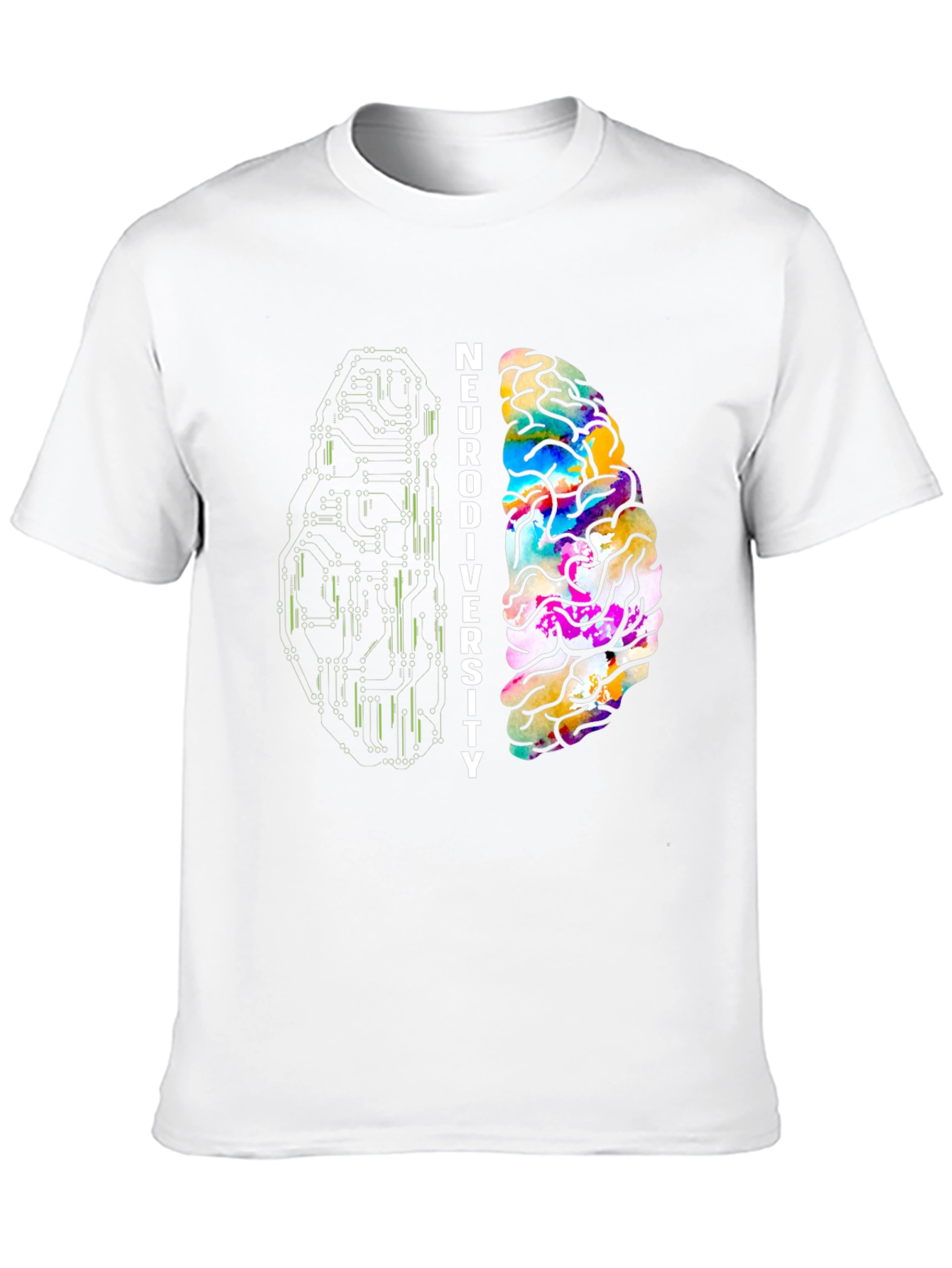Neurodiversity Brain Graphic T-Shirt