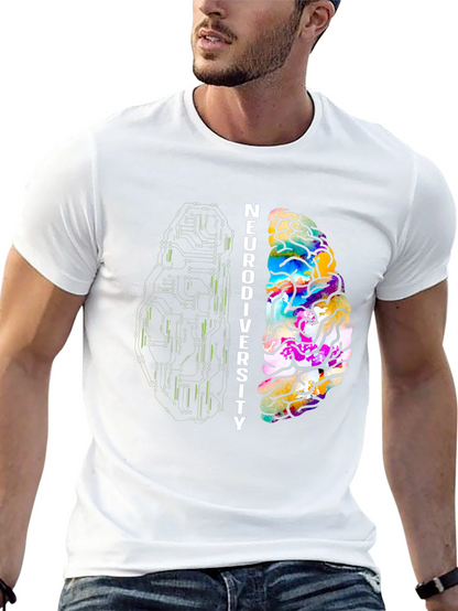 Neurodiversity Brain Graphic T-Shirt